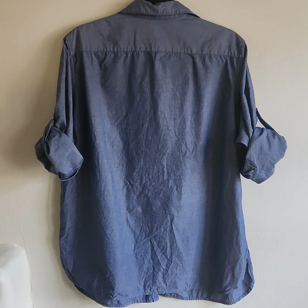 Ellen Tracy Women's Blue Button-Up Shirt Size L. #B20 - Picture 8 of 8